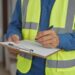 Septic inspector documenting a home system inspection
